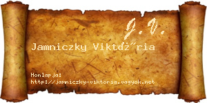 Jamniczky Viktória névjegykártya